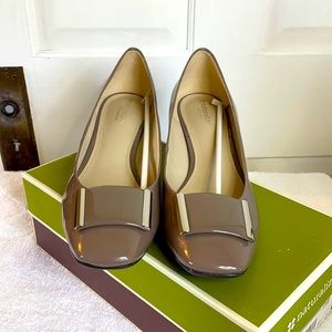 Naturalizer Frankee Buckle Taupe Heel Size 10